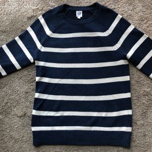 GAP Navy and Ivory Stripe Sweater